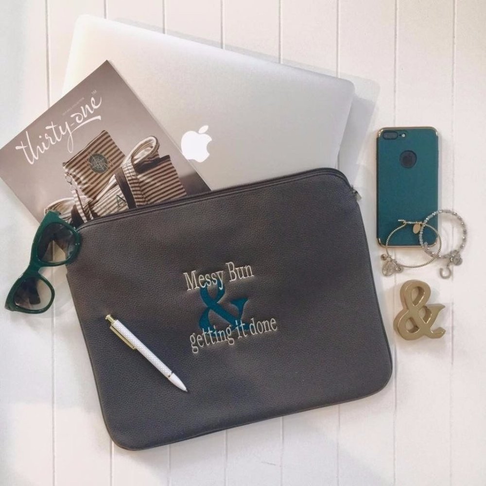 Grey Faux Leather Case